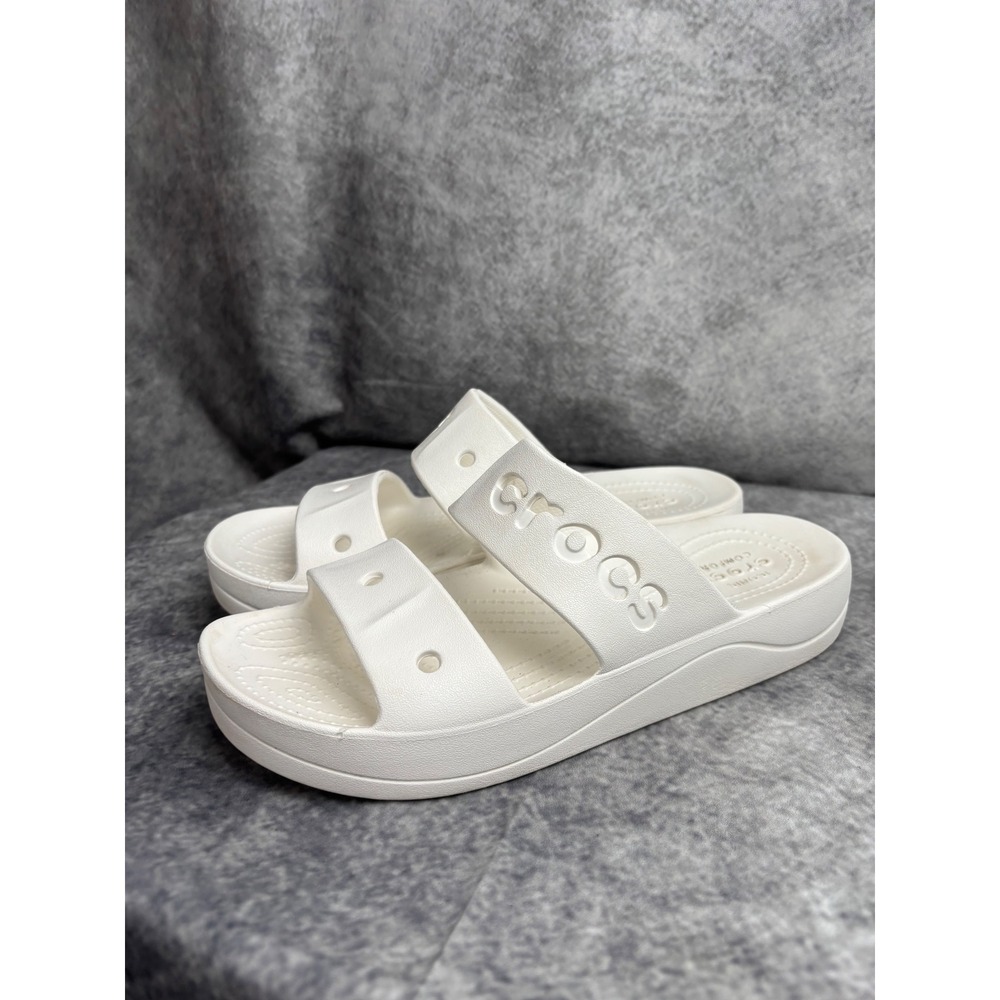 CROCS Women's Baya Platform Sandals Shoes in White Size 8 - Picture 5 of 10